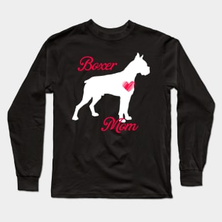 Boxer terrier mom   cute mother's day t shirt for dog lovers Long Sleeve T-Shirt